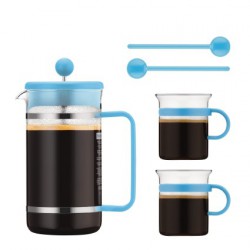 Bistro Set, cafetière à piston 1 litre couleur avec 2 tasses et agitateur - Bodum 