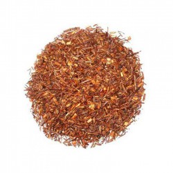 Rooibos Amande, thé rouge d'Afrique aromatisé aux amandes avec morceaux de fruits.