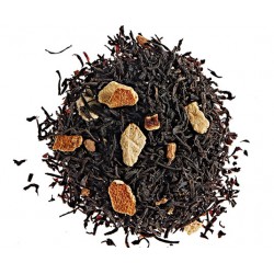 Thé aux épices, thé noir aromatisé à la cannelle agrémenté d'écorces d'orange - Comptoir Français du Thé.