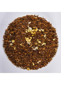 Rooibos Pêche, Orange et Fruit de la Passion, thé rouge d'Afrique aromatisé