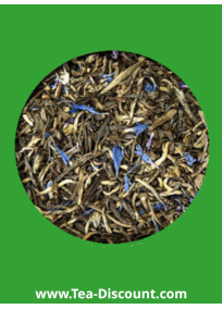 Thé blanc de Chine aromatisé Earl grey et fleurs.