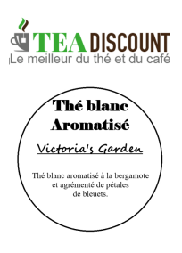 Description Victoria's Garden, thé blanc à la bergamote.